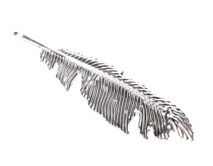 Zawieszka metalowa listek MYH199903