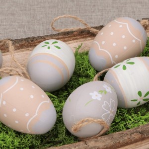 Jajka zawieszki Pisanki Pastelowe w Kwiatuszki 6szt