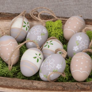 Jajka zawieszki Pisanki pastelowe 9szt