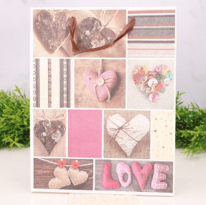 Torebka prezentowa serca  24x18cm 1szt.