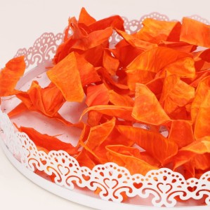 Susz strączki fasoli ozdobne pomarańcz 10g