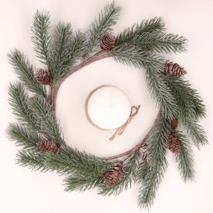 Wianek świąteczny świerkowy z szyszkami 1szt. 