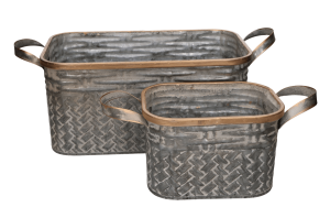 Osłonka metalowa z uchwytem prostokątna 2szt