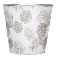 Metalowa doniczka osłonka liście monstery 28cm