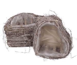 Osłonka w kształcie serca z gałązek 2szt