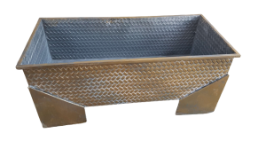 Osłonka metalowa podłużna złota 68x31x29cm 