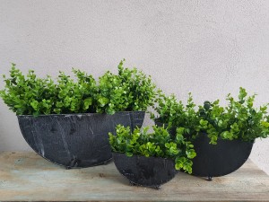 Osłonka Donica Metalowa na Kwiaty 3szt