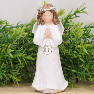Figurka Aniołek  z złożone ręce komunijny IHS 13cm