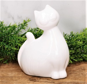 Ceramiczny Kot Filemon gruby średni 21x16cm