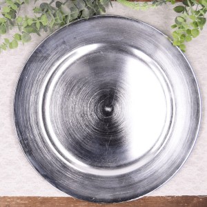 Talerz podtalerz srebrny gładki 33cm 