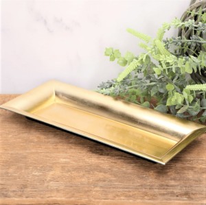 Talerz prostokąt podstawka złoty 28x12cm