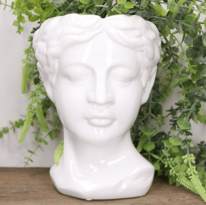 Osłonka ceramiczna biała twarz głowa 22cm