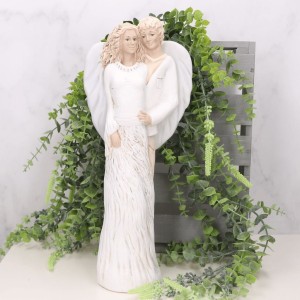 Anioł gipsowy ślubny biel 37cm 240-8