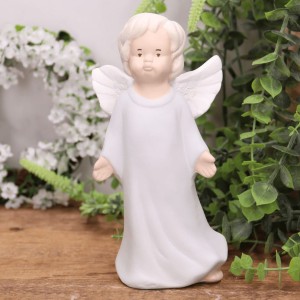 Aniołek gipsowy  ''BENIO'' 18cm błękitny