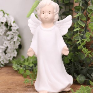 Aniołek gipsowy  ''BENIO'' 18cm biały