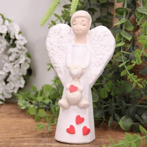 Aniołek gipsowy ''WOJTUŚ''  16 cm biały