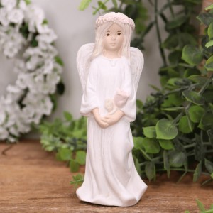 Aniołek gipsowy ''NEL'' 14,5 cm biały