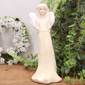 Aniołek gipsowy "Marcelina" 21cm kremowy