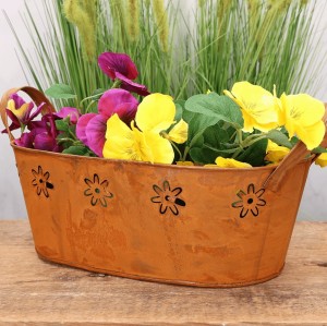 Osłonka metalowa "zardzewiała" podłużna 30x11cm