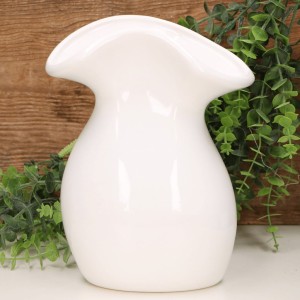 Wazon Bukiet szkliwo białe 23cm