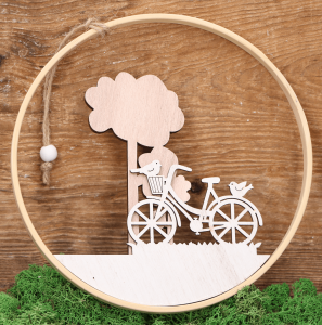 Wiosenna zawieszka drewniana 20cm  