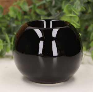 Świecznik "Kula mini" ceramiczny czarny 7cm 