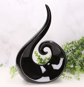 Figurka "Wiolonczela" ceramiczna czarna 34cm 