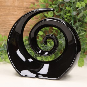 Stroik Spirala mała szkliwiony czarny 16cm.