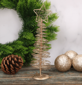 Złota choinka z gwiazdką 20cm