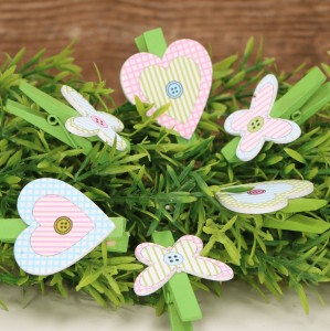 Spinacze wiosenne kolorowe 6 szt