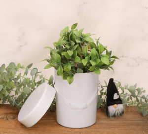 Białe Pudełko Prezentowe z Uchwytem - Flowerbox 11x14 cm