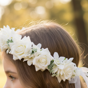 Wianuszek na głowę z kwiatami