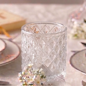 Szklany świecznik 7,5cm