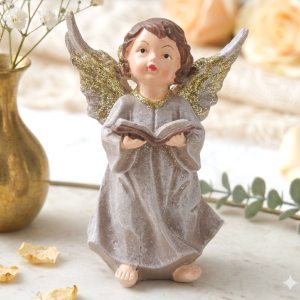 ANIOŁEK Z KSIĄŻKĄ FIGURKA DEKORACYJNA CERAMICZNA 9*5*12.2 DEKORACJA