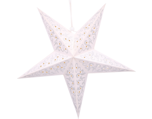 Gwiazda papierowa 3D srebrna 55cm