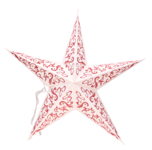Gwiazda papierowa 3D czerwona 55cm