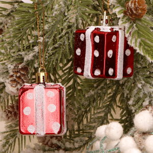 Zestaw Bombek plastikowych "prezencik" 2szt.