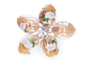 Jajka szklane zawieszka 5 szt 343602