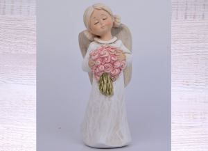 Anioł 166-8 z bukietem