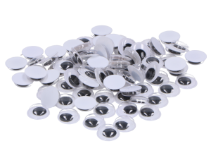 Oczka ruchome białe 1,2cm 50-60szt
