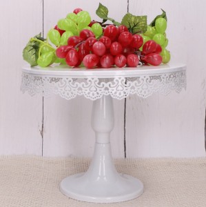 Patera ozdobna na tort ciasto biała 24cm