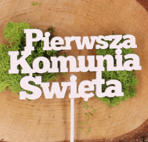 Piki "Pierwsza Komunia Święta" białe 4szt