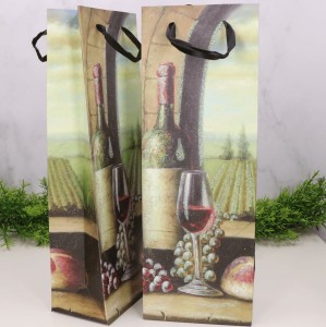 Torebka prezentowa na wino, alkohol 36x12cm 1szt.
