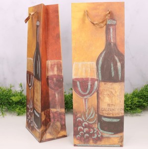 Torebka prezentowa na wino, alkohol 36x12cm 1szt.