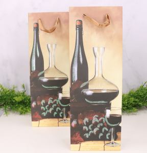Torebka prezentowa na wino, alkohol 36x12cm 1szt.