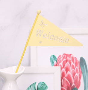 Pik chorągiewka "Welcome" żółty 40cm