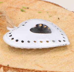 Metalowa zawieszka serduszko z dziurką 3,5cm