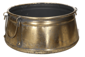 Osłonka metalowa złota z uchwytami 29x13cm