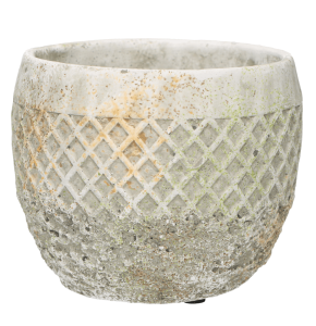 Osłonka ceramiczna szara w romby 14cm