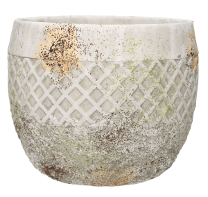 Osłonka ceramiczna szara w romby 16cm